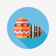 easter egg flat icon with long shadow eps10 N157