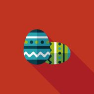 easter egg flat icon with long shadow eps10 N159