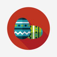 easter egg flat icon with long shadow eps10 N160