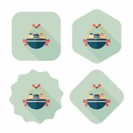 easter egg flat icon with long shadow eps10 N163