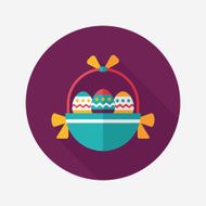 easter egg flat icon with long shadow eps10 N164