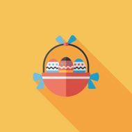 easter egg flat icon with long shadow eps10 N166