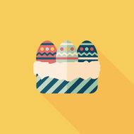 easter egg flat icon with long shadow eps10 N172