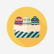 easter egg flat icon with long shadow eps10 N173