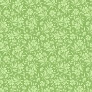 Seamless floral green pattern Vector illustration