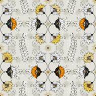 Seamless grey floral pattern