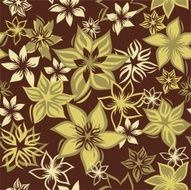 Hawaiian floral repeat pattern