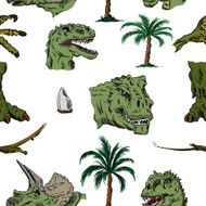 color pattern of dino head