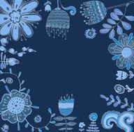 Set of floral graphic design elements N7