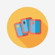 Playing cards flat icon with long shadow eps10 N11