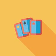 Playing cards flat icon with long shadow eps10 N12