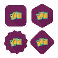 Playing cards flat icon with long shadow eps10 N13