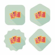 Playing cards flat icon with long shadow eps10 N16