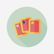 Playing cards flat icon with long shadow eps10 N17