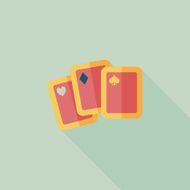 Playing cards flat icon with long shadow eps10 N18