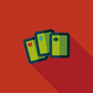 Playing cards flat icon with long shadow eps10 N21