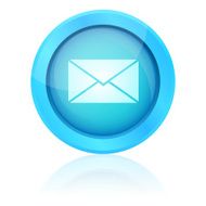 Blue vector e-mail button