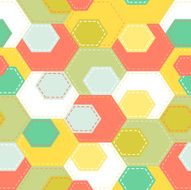 Abstract seamless colorful background in patchwork style N4