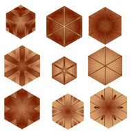 Various wooden tile flooring mosaic background N8
