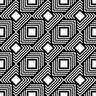 Seamless black and white pattern vector stripes geometric