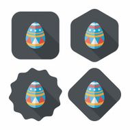 easter egg flat icon with long shadow eps10 N178
