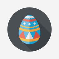 easter egg flat icon with long shadow eps10 N179