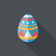 easter egg flat icon with long shadow eps10 N180