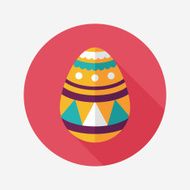 easter egg flat icon with long shadow eps10 N182