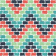 Seamless Colorful background made of stitched rounded rectangles