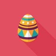 easter egg flat icon with long shadow eps10 N183