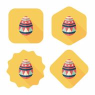 easter egg flat icon with long shadow eps10 N184