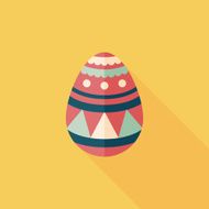 easter egg flat icon with long shadow eps10 N186
