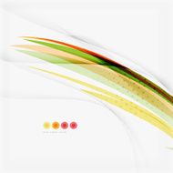 Orange and green wave line design nature eco concept N30