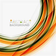 Orange and green wave line design nature eco concept N31