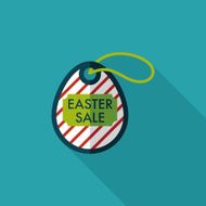 easter egg flat icon with long shadow eps10 N189