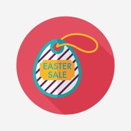 easter egg flat icon with long shadow eps10 N194