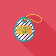 easter egg flat icon with long shadow eps10 N195