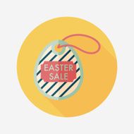 easter egg flat icon with long shadow eps10 N197