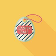 easter egg flat icon with long shadow eps10 N198