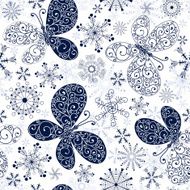White-blue christmas pattern