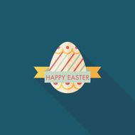easter egg flat icon with long shadow eps10 N201