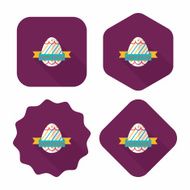 easter egg flat icon with long shadow eps10 N202