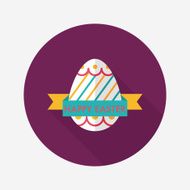 easter egg flat icon with long shadow eps10 N203