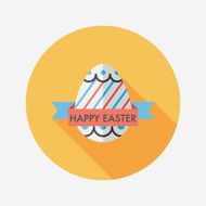 easter egg flat icon with long shadow eps10 N206