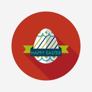 easter egg flat icon with long shadow eps10 N208