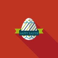 easter egg flat icon with long shadow eps10 N209