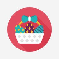 easter egg flat icon with long shadow eps10 N214