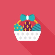 easter egg flat icon with long shadow eps10 N215