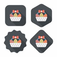easter egg flat icon with long shadow eps10 N216