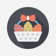 easter egg flat icon with long shadow eps10 N217
